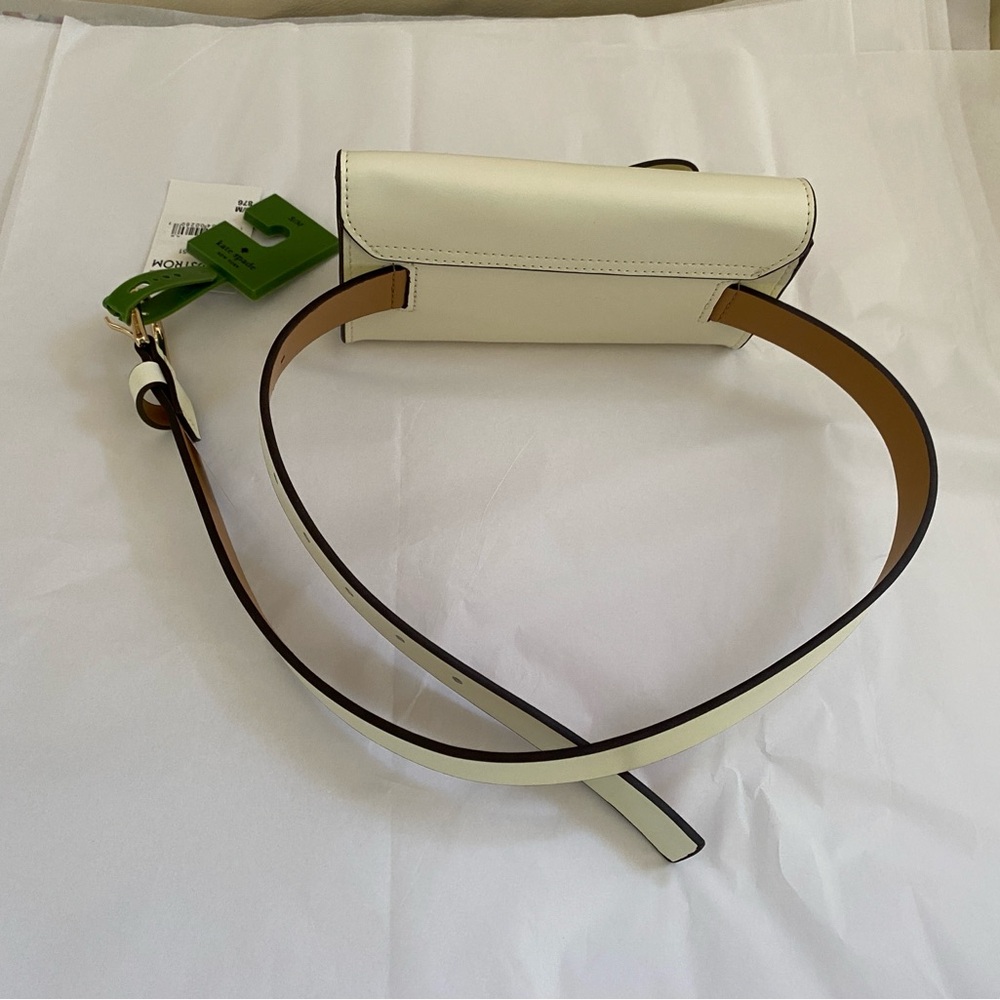 NWT Kate Spade Leather Cream Belt Bag with Bow Detail - Picture 5 of 9